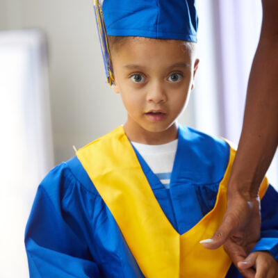 Slideshow of toddlers at a graduation event